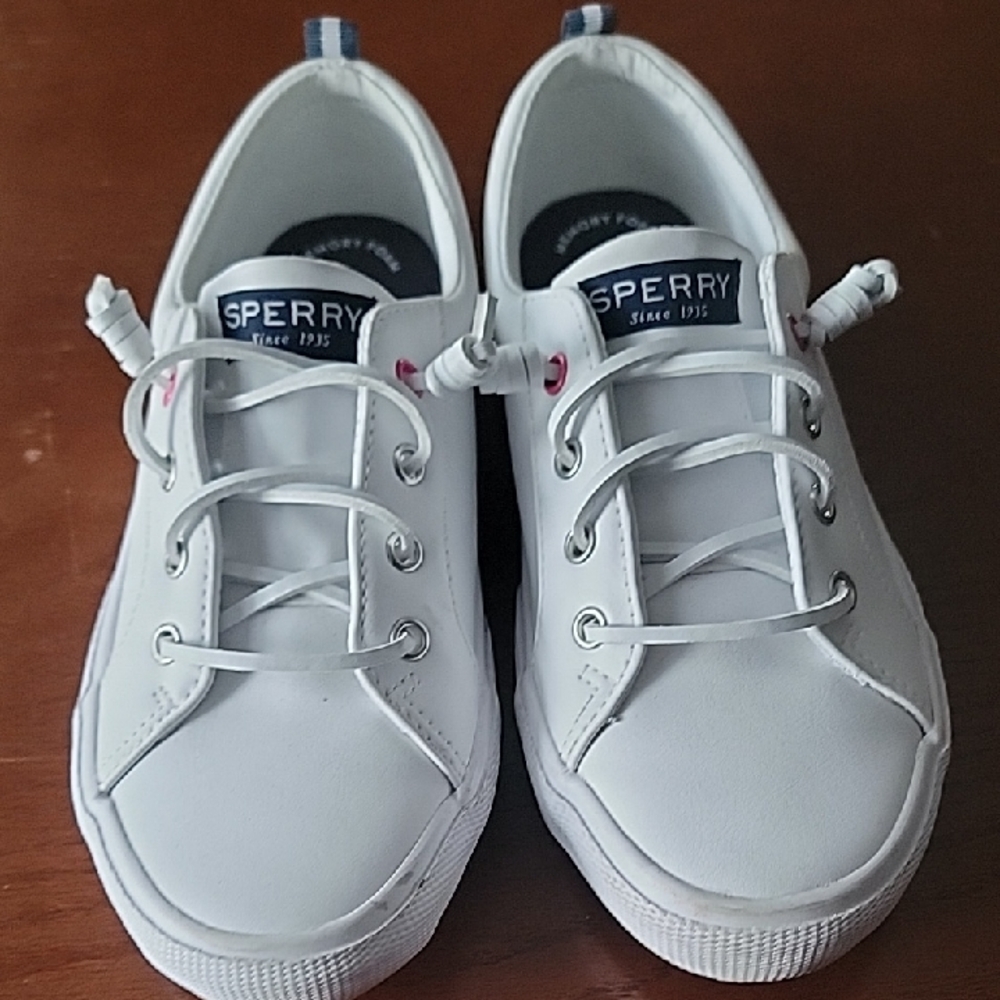 Sperry White Lace-Up Sneakers